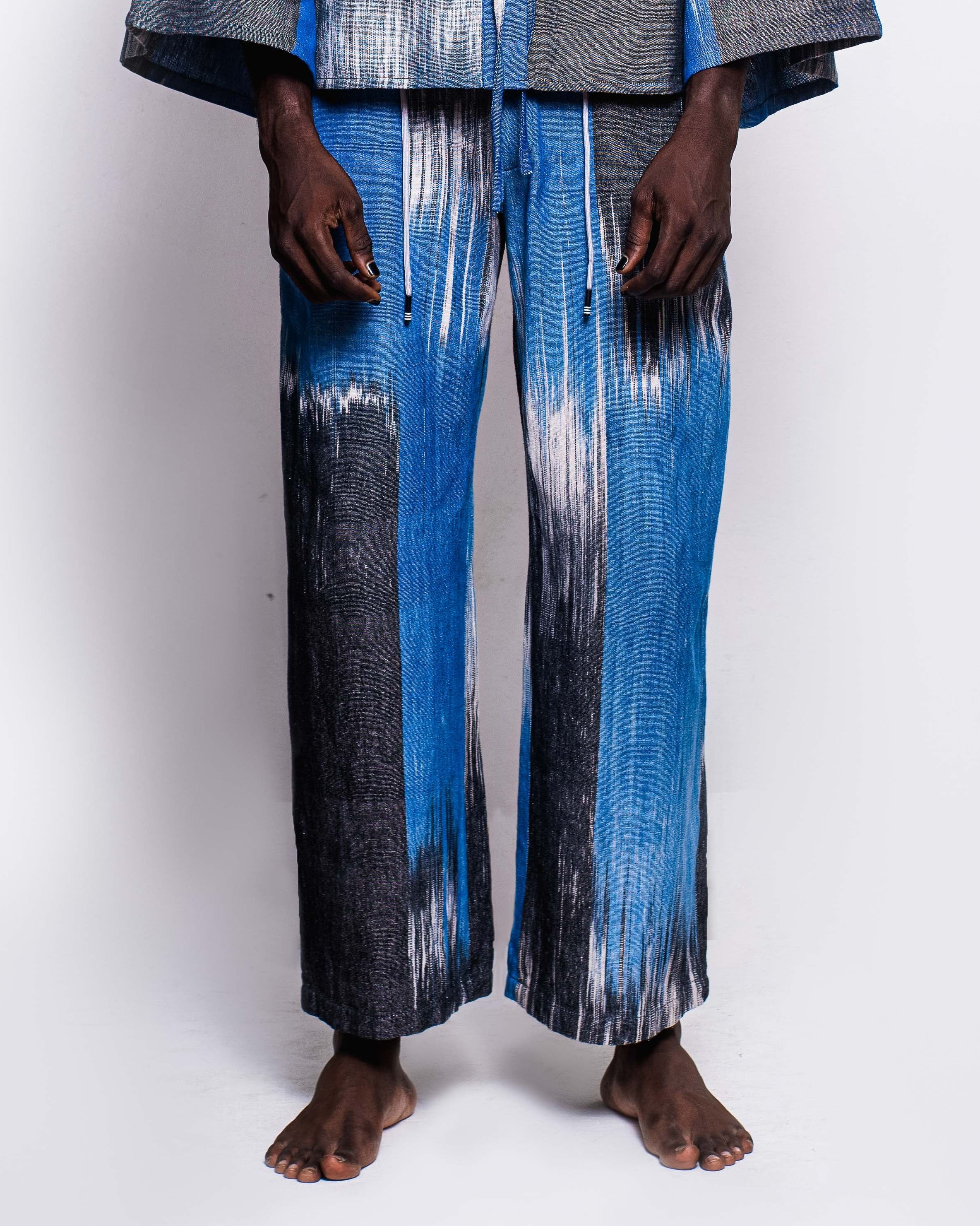 Pantalon Jogging dégradé bleu-gris