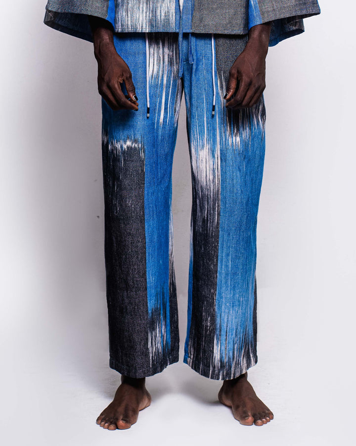 Pantalon Jogging dégradé bleu-gris