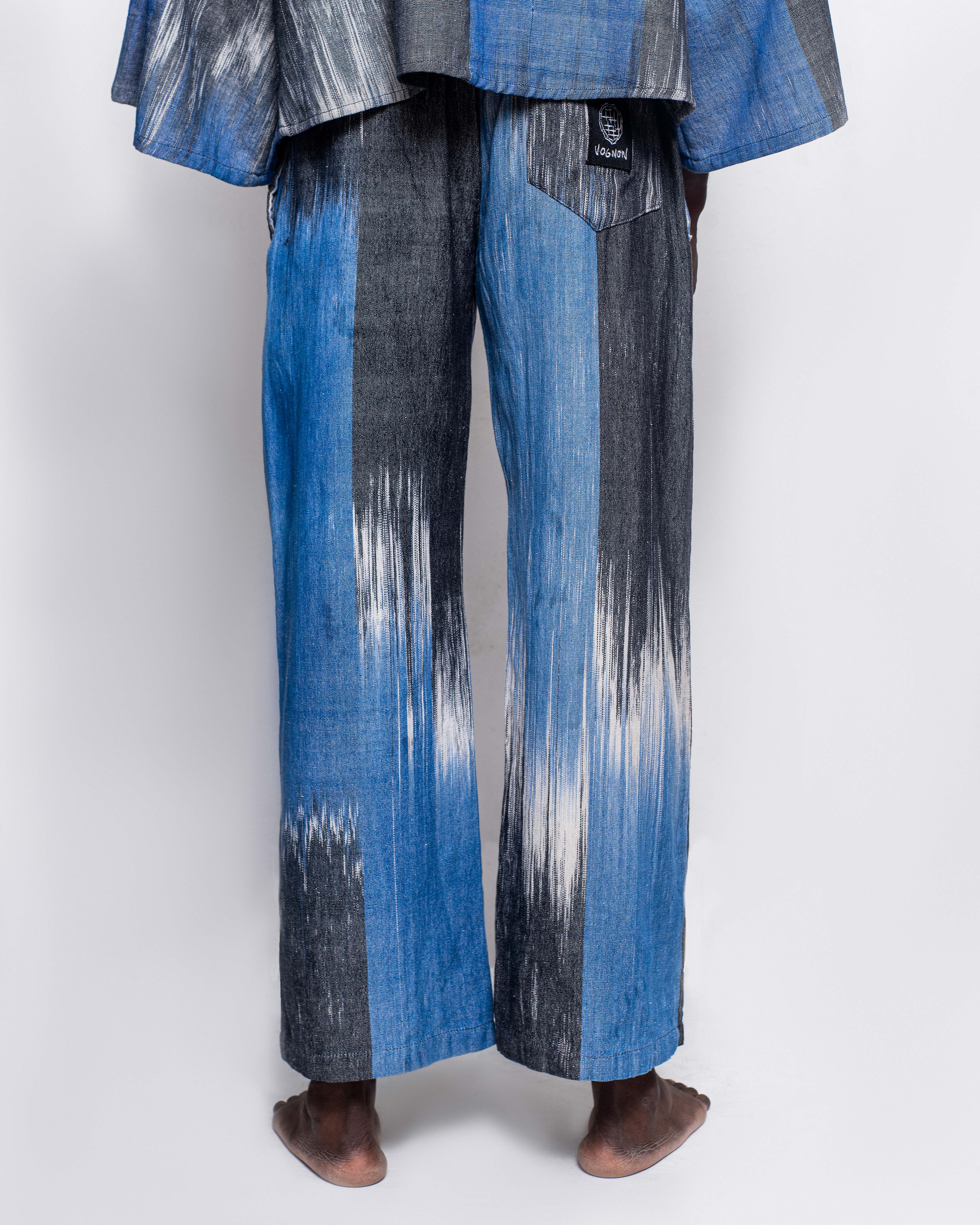 Pantalon Jogging dégradé bleu-gris