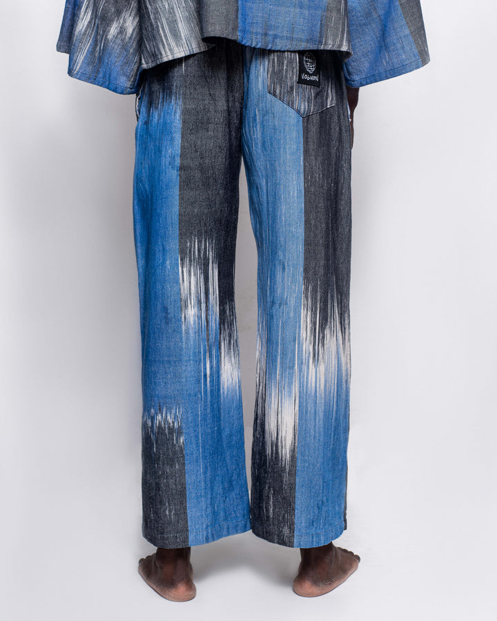 Pantalon Jogging dégradé bleu-gris