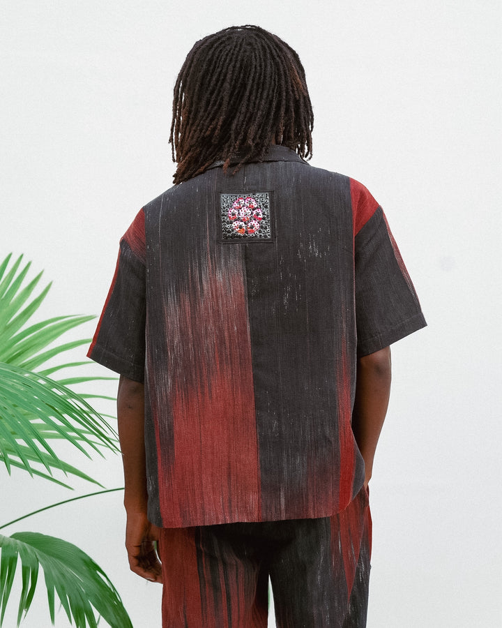 Chemise à zip dégradé