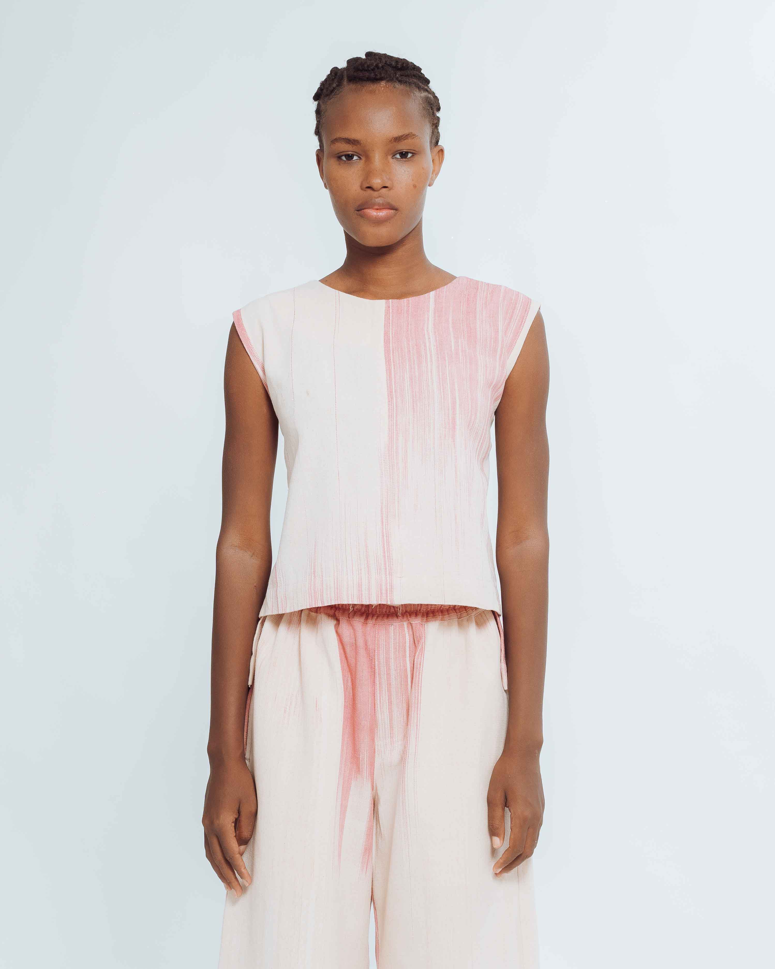 Top femme dégradé rose beige