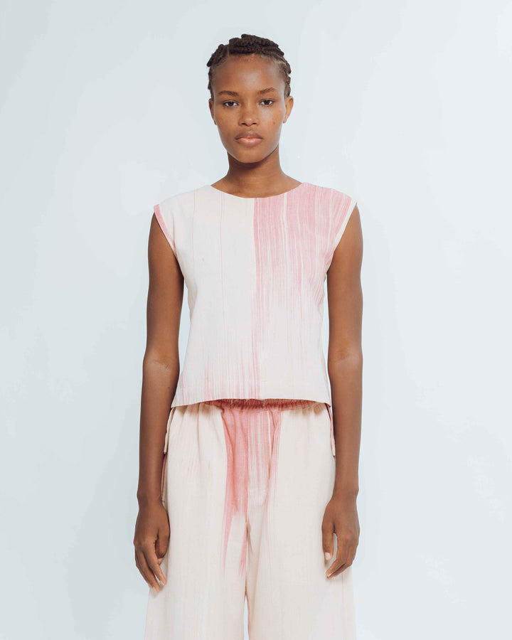 Top femme dégradé rose beige
