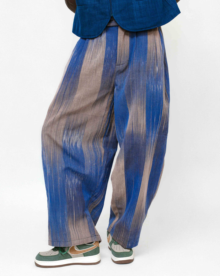 Pantalon Barrel Ocre Marine
