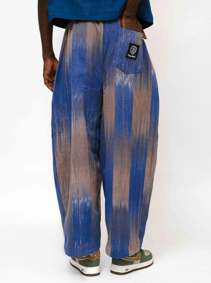 Pantalon Barrel Ocre Marine