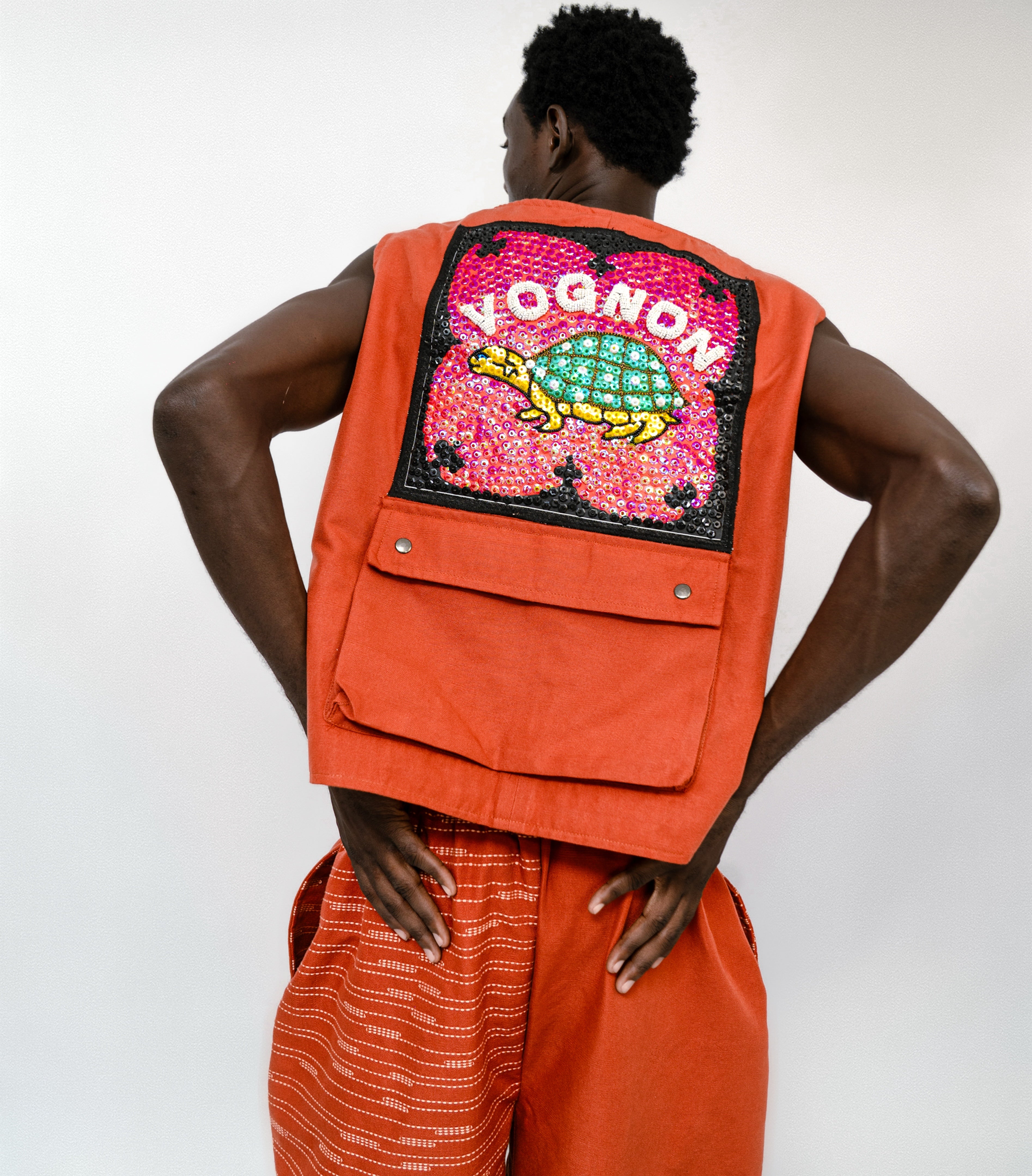 Pantalon terra-cota Vognon
